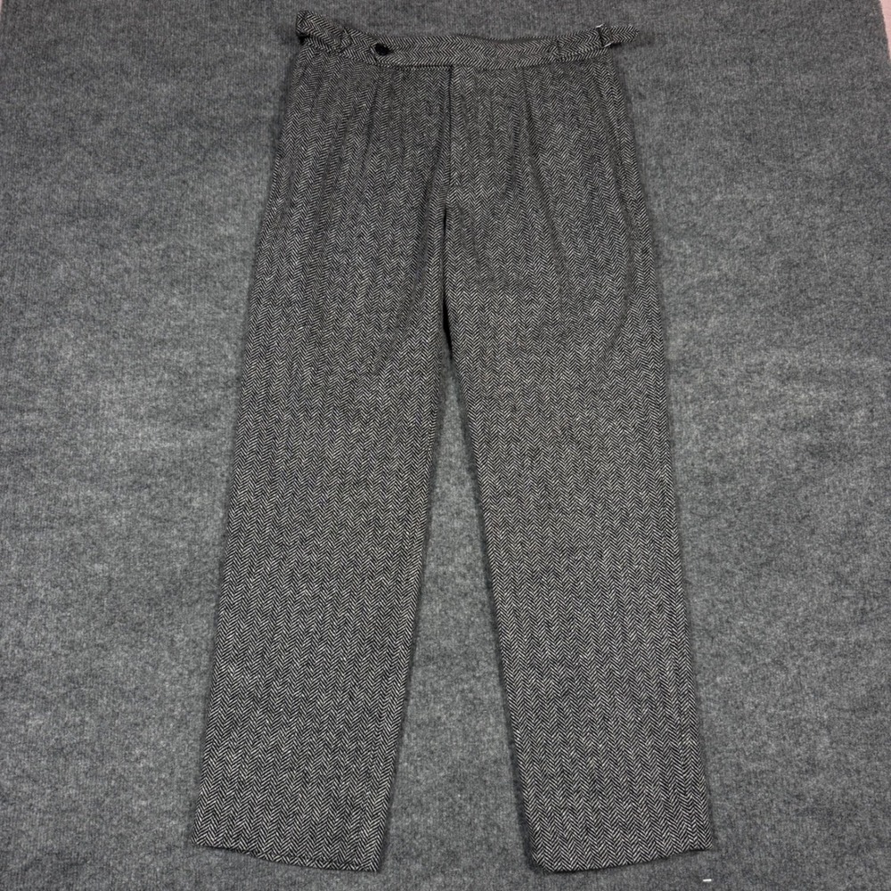 Todd Snyder Donegal Herringbone Side Tab Trouser Mens 33x30  Grey Wool NWT